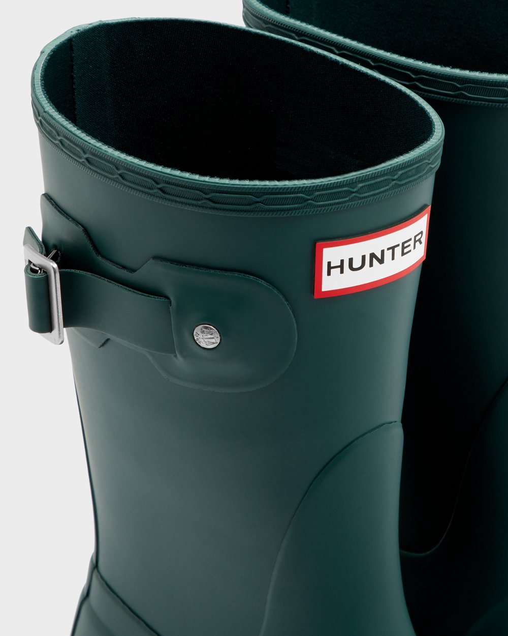 Womens Short Rain Boots - Hunter Original (16FITJCUH) - Green